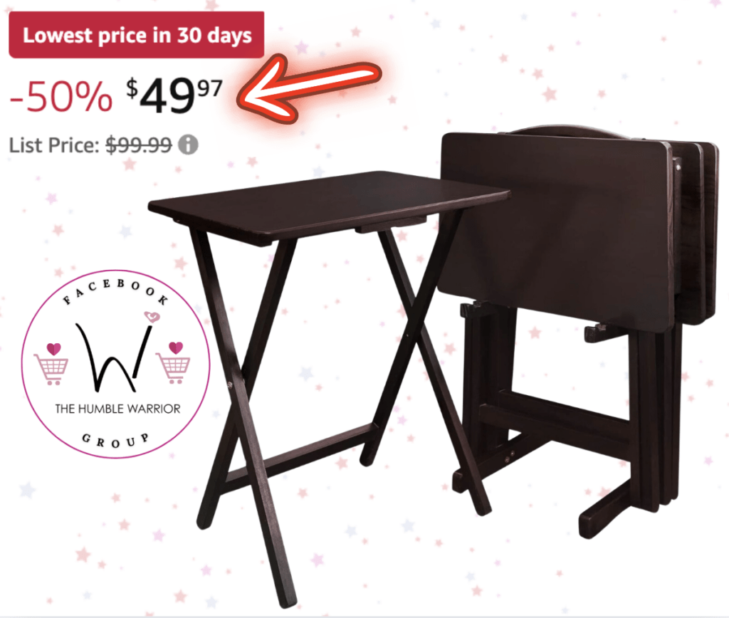 The Casual Home 5 Piece Tray Table Set!